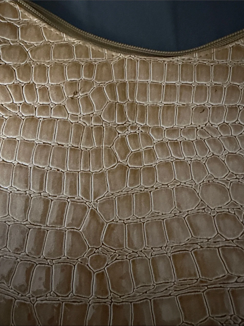 NWOT  Croc-Embossed Hobo Bag in Tan
